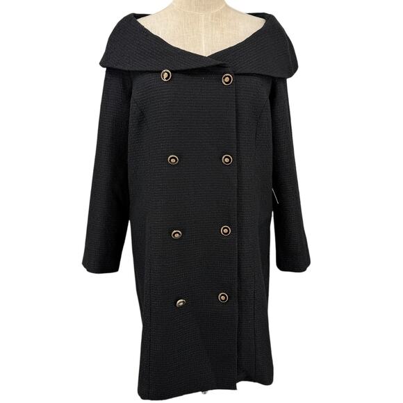 Tuckernuck Womens Black Tweed Blanche Dress Double Breasted Size XXL NWT - Picture 2 of 9